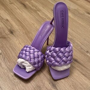 Cape Robbin Lavender Braided Heels